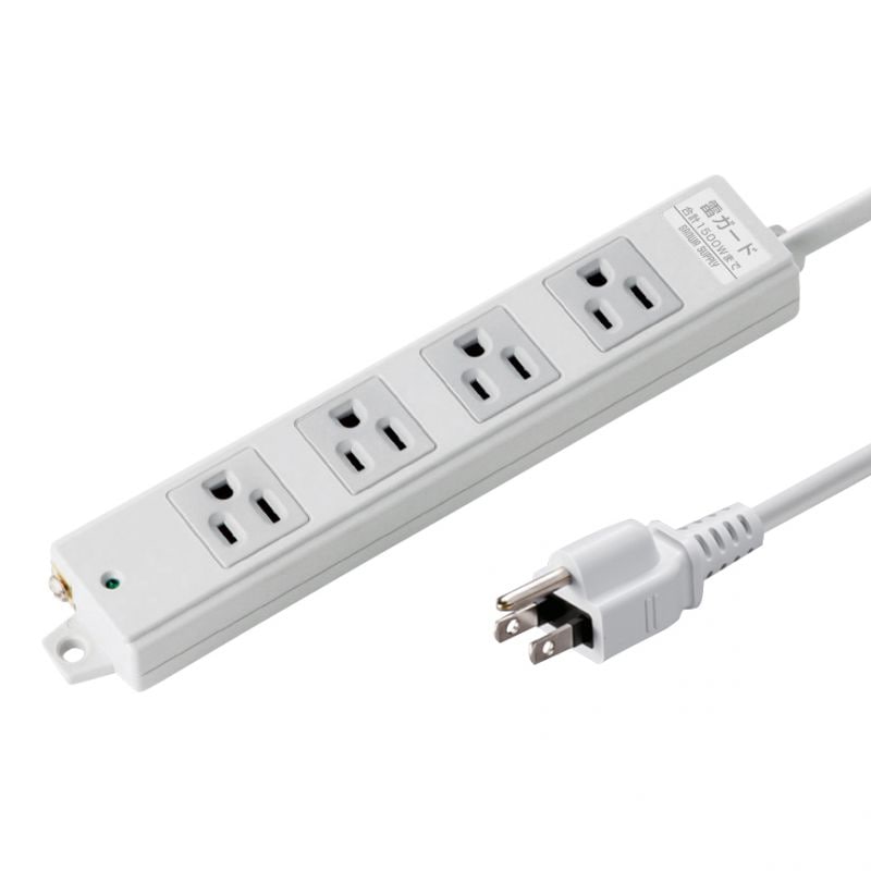 工事物件雷ガードタップ 3P 4個口 3m TAP-K4NSP-3