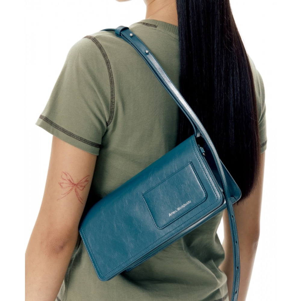 AMES-ワールドワイドリクレンチフラップバッグティールグリーン