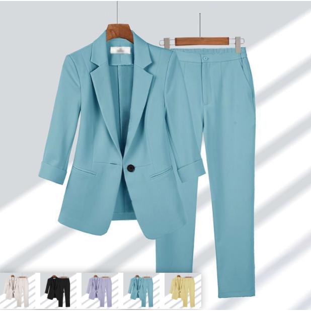 パンツスーツ レディース セレモニースーツ 夏ビジネススーツ 夏オフィススーツ パンツ 制服 スーツセット パンツセット 2点セット