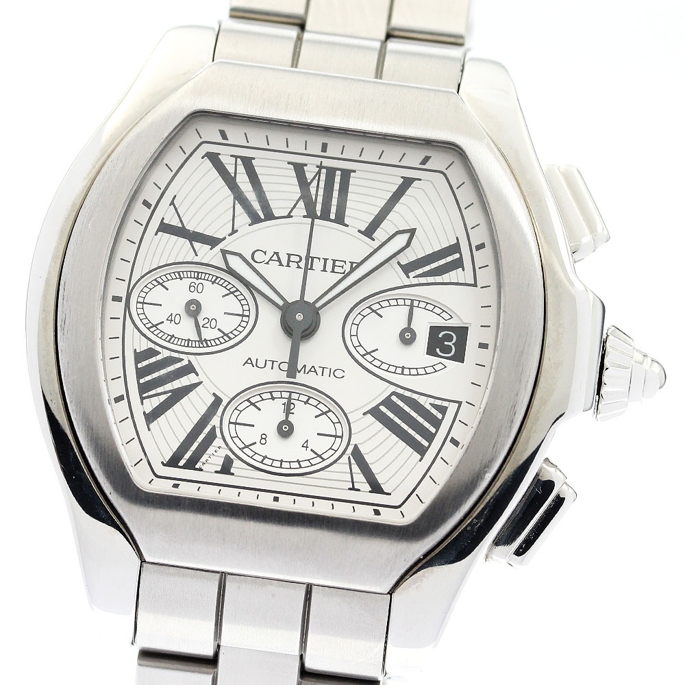 カルティエ CARTIER W6206019 ロードスターXL クロノグラフ 自動巻き メンズ 良品 _837125【中古】 284,490円