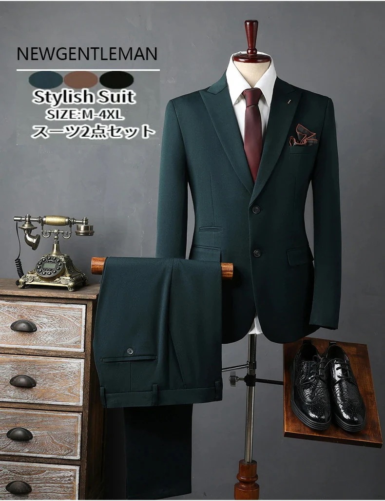 高評価多数割引 3color メンズ スーツ セットアップ メンズスーツ カジュアル おしゃれスーツ タキシード 紳士服 礼服 Ｓ-7ＸＬ スーツ 大きいサイズ 2点セット ストライプ 紺色 黒