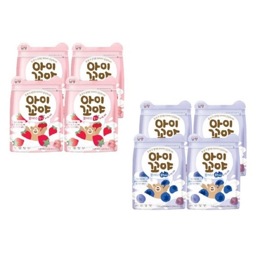 南陽アイコヤブルガリスヨーグルトボールイチゴ17g x 4口+ブルーベリー17g x 4口簡単なおいしいスナック菓子 7,463円