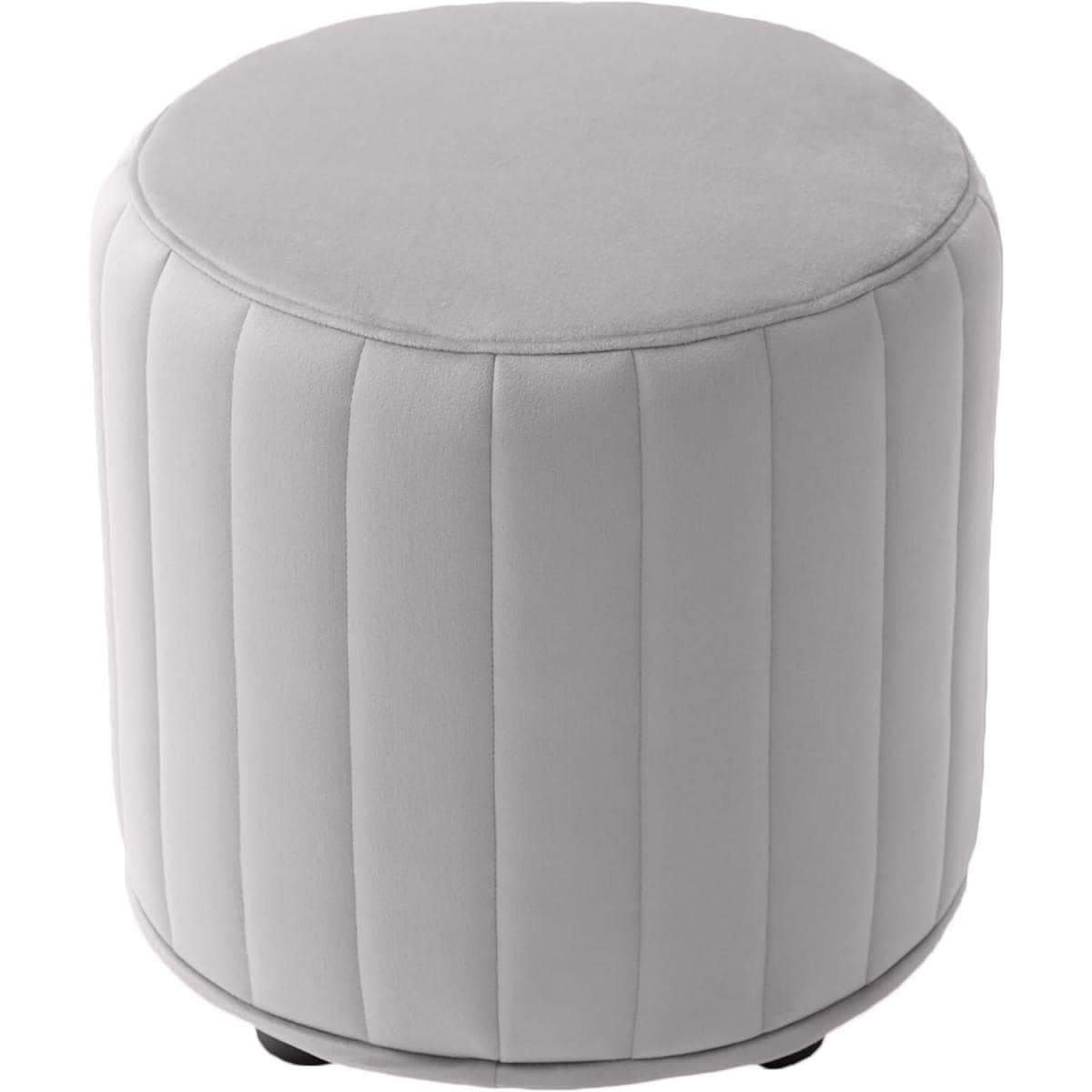 【I】セルタン 丸型 スツール オットマン ライトグレー くすみカラー サイドテーブル CELLUTANE 【受注生産品】A1239a-a-722GRY【代引不可/沖縄・離