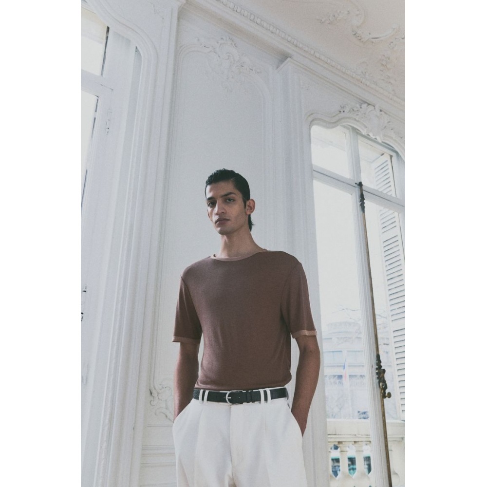 H&M レギュラーフィット T シャツブラウン