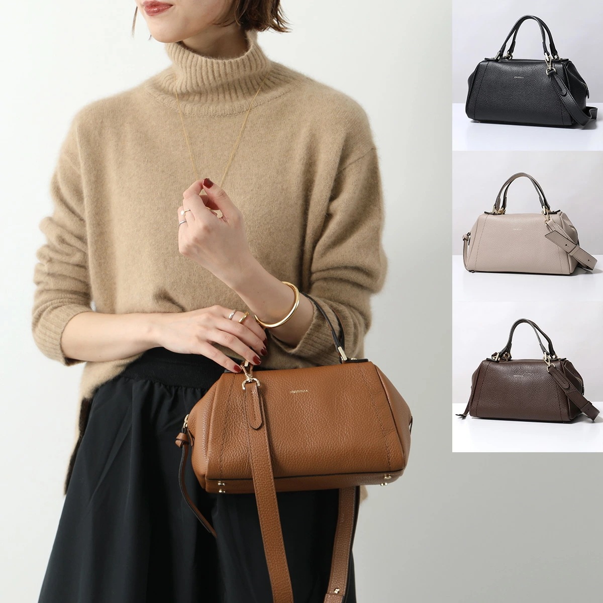 LORISTELLA ロリステッラ ボストンバッグ 2608D DENIA レディース レザー ハンドバッグ ショルダーバッグ 鞄 カラー4色