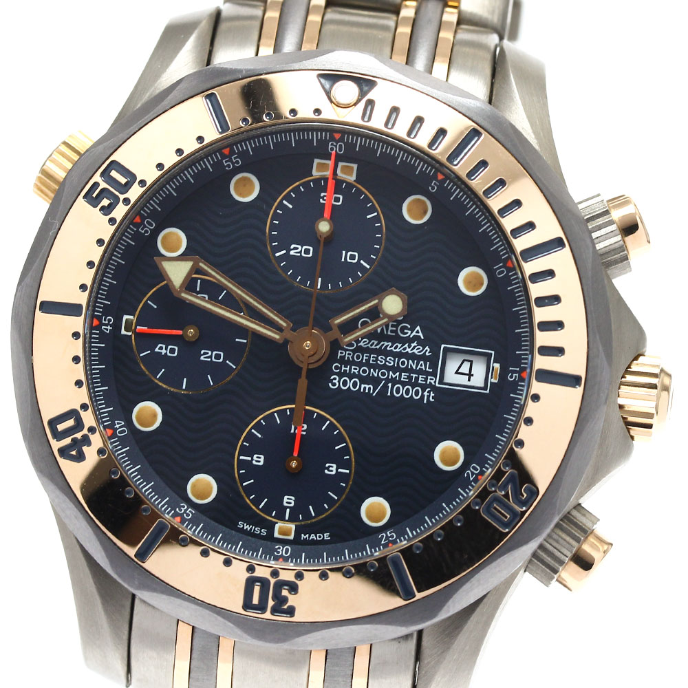 オメガ OMEGA 2296.80 シーマスター300 クロノグラフ 自動巻き メンズ _900005【中古】 228,375円