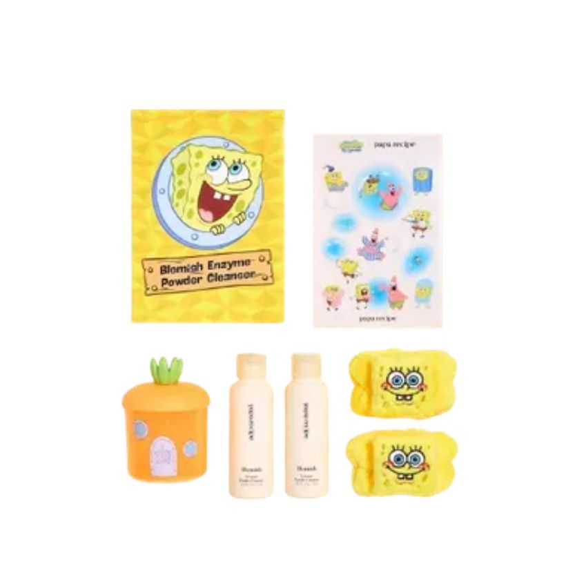 [25SS/New]ブレミッシュ酵素パウダークレンザー50g+50g（バブルメーカー+手首洗顔バンド2個+ステッカー贈呈）スポンジ·ボブ