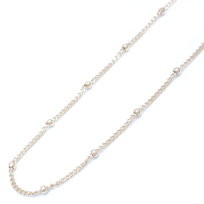 チェーン ネックレス ボールモチーフ 45.5cm K14YG イエローゴールド/75949【中古】