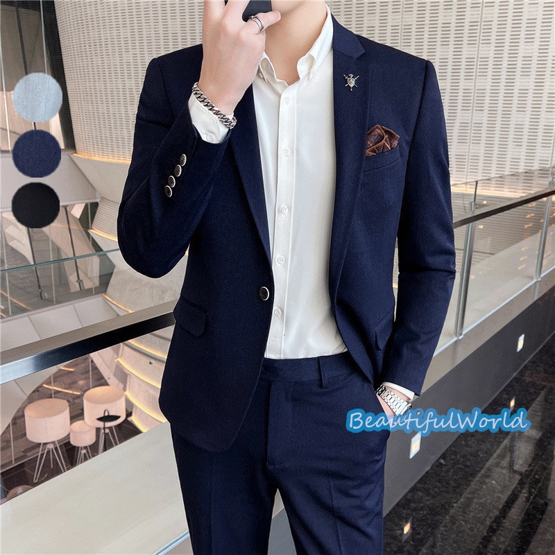 スーツ メンズ ビジネススーツ 2ピーススーツ スーツセットアップ カジュアルスーツ 無地 フォーマルスーツ 洗える 紳士服 通勤 結婚式X7