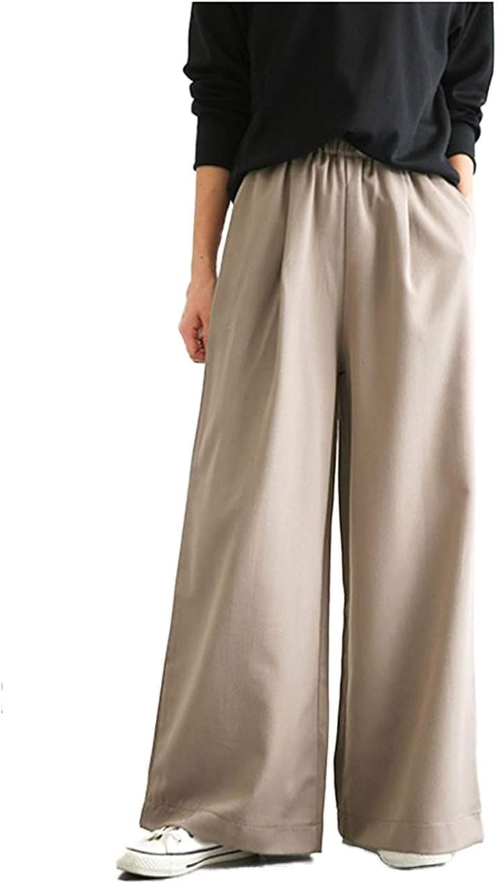 ゆったり ワイドパンツ ベイカー ガウチョパンツ 大きい サイズ 春 服 レディース(グレージュ, M)