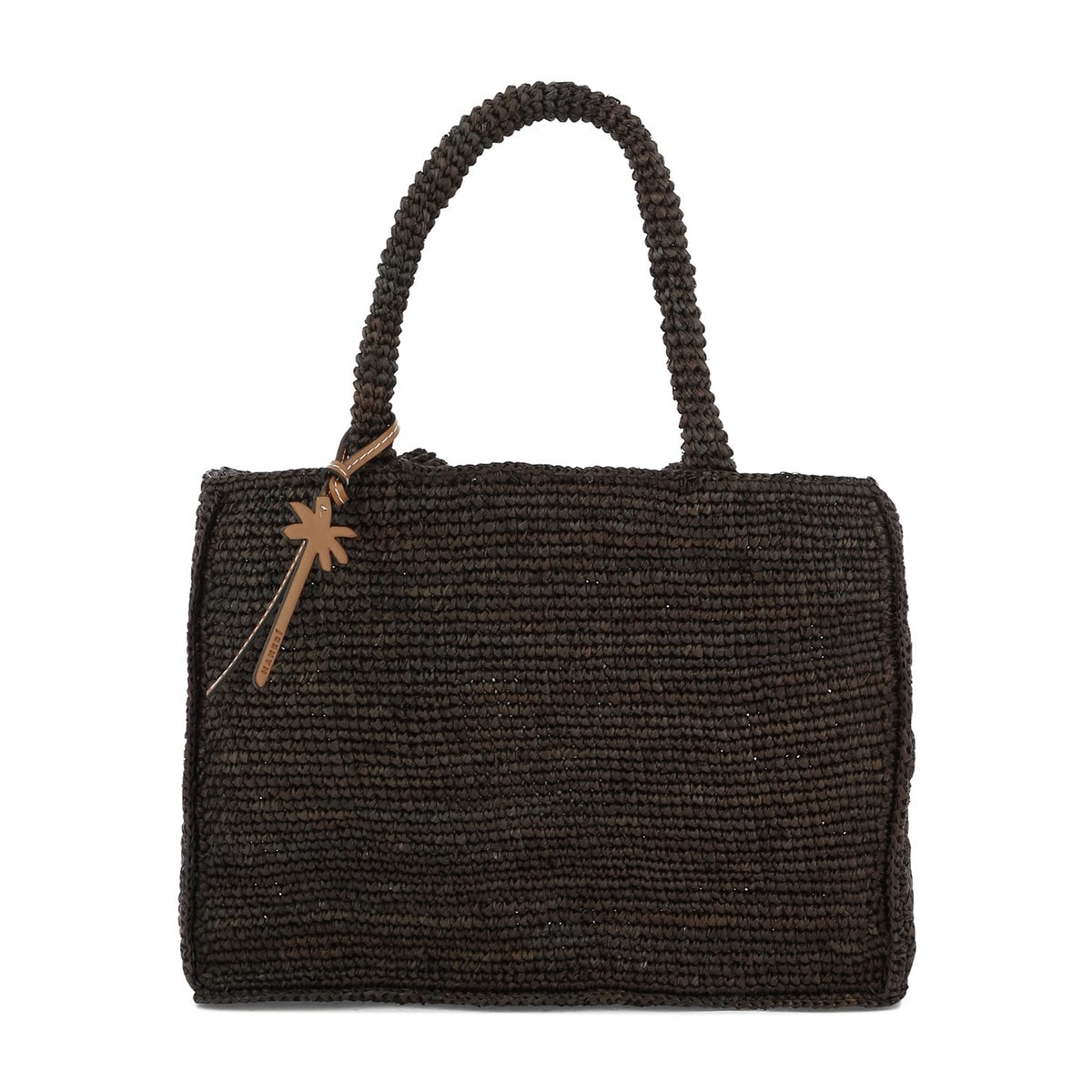 V 7.4 AANATURAL RAFFIA CHOCOLATE ブラウン 秋冬2023 バッグ レディース vi