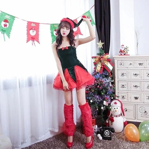 祝日おめでとうクリスマスコスプレ衣装学園祭仮装コスムワンピース可愛い文化祭かわいい大きいサイズレディース大人定番イベント女子会パーティー忘会舞台