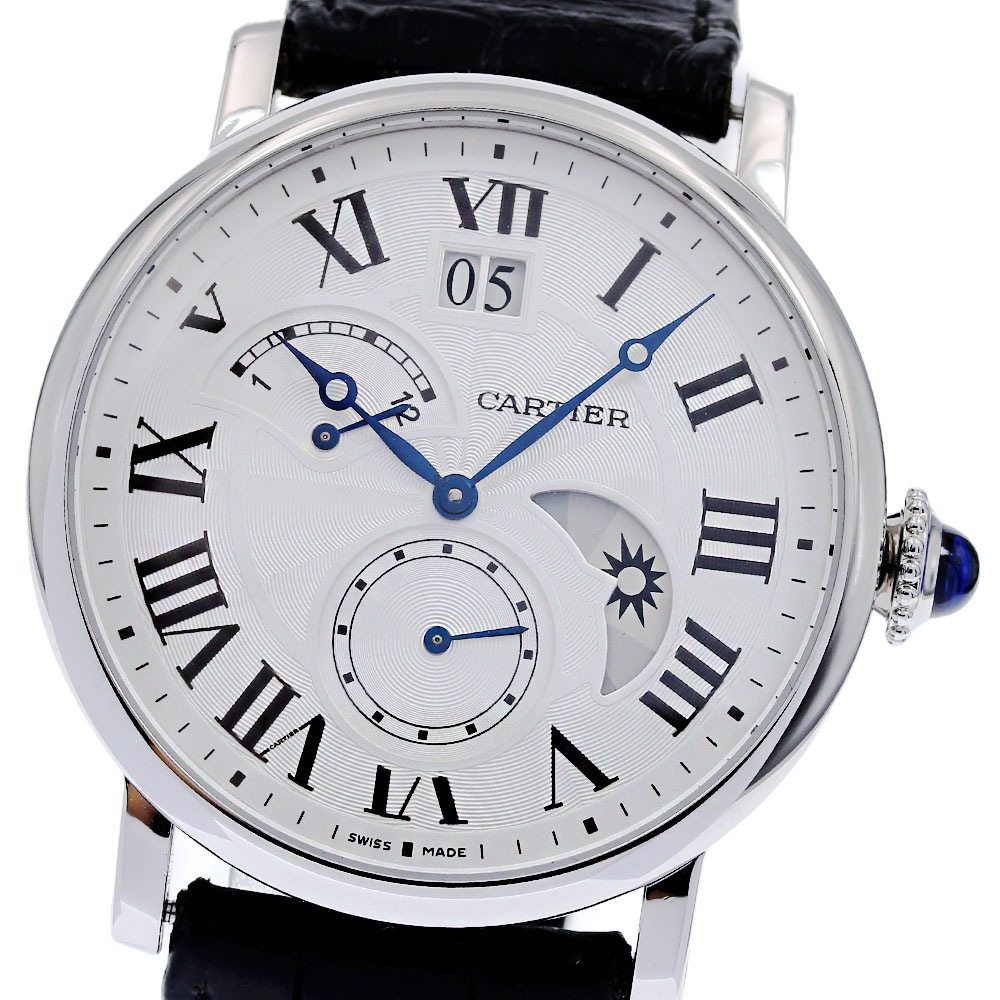 カルティエ CARTIER W1556368 ロトンド ドゥ カルティエ グランドデイト レトログラード 自動巻き メンズ 保証書付き_820831【中古】