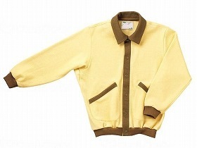 大阪エンゼル スクエアニット室内着（えり付き前開きタイプ） クリーム L 5101