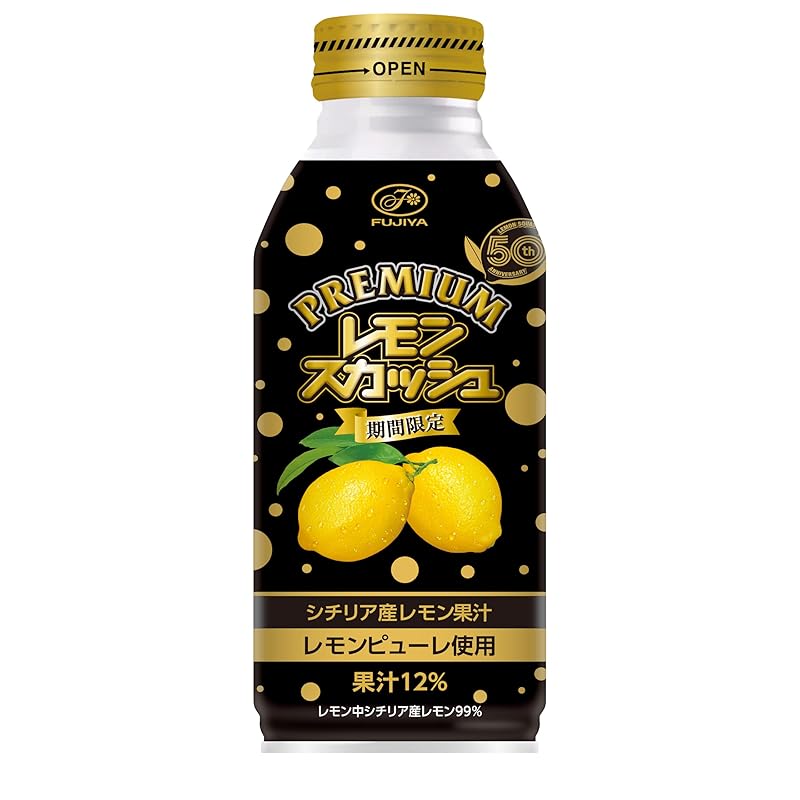 即納：不二家 プレミアムレモンスカッシュ 380ml×24本入 ボトル缶