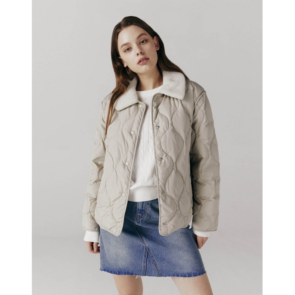 GIORDANO 373911女子超軽量フリースカラーダウンジャケット_3color