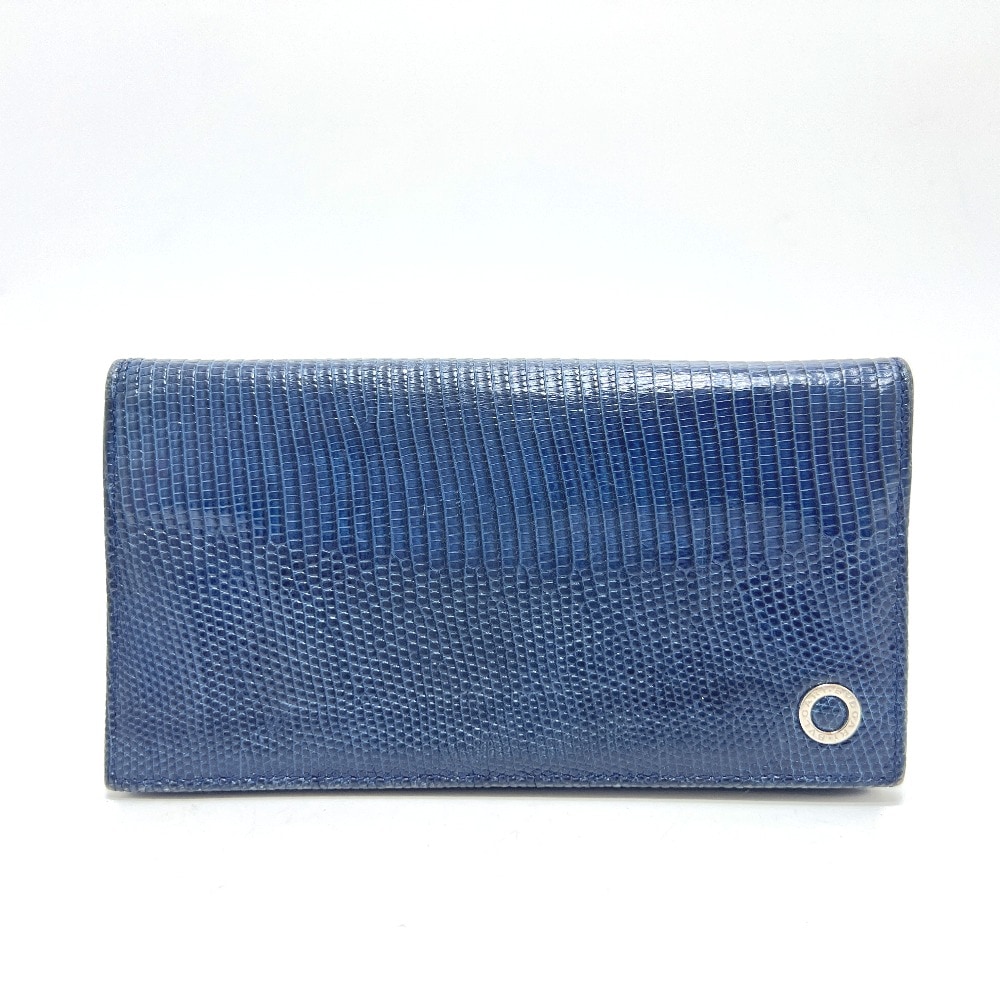 長財布 MDF19284398 ロゴ 2つ折り 長財布 財布 ウォレット リザード ブルー