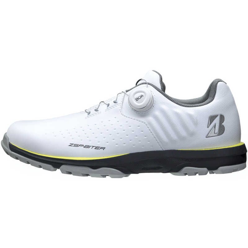 ブリヂストン　ゴルフシューズ ゼロ・スパイク バイター ライト ［メンズ / 26.5cm / 幅：3E］ ホワイト×イエロー　SH2505