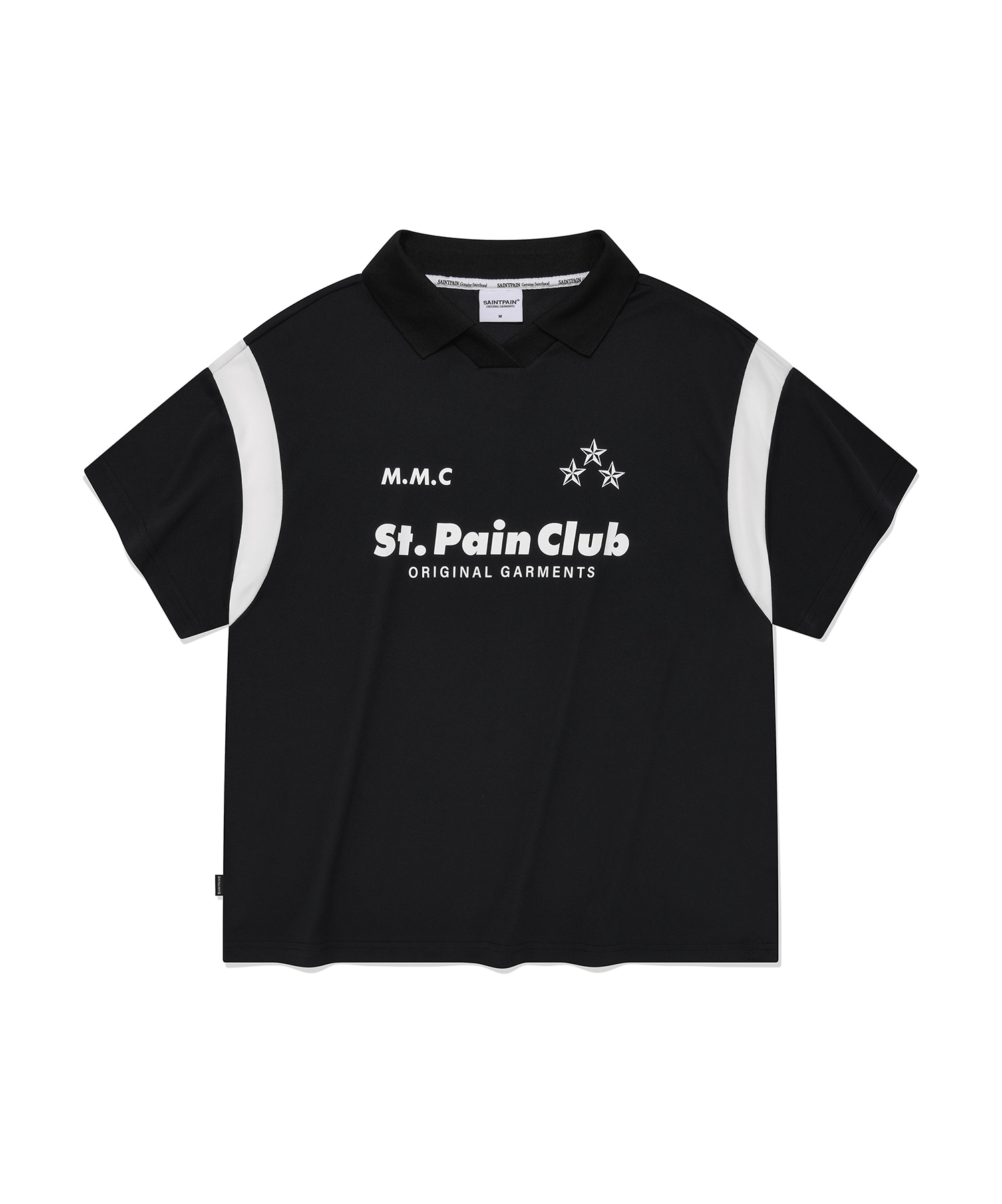 SP M.M.C Emblem Varsity Collar T-Shirt-Black