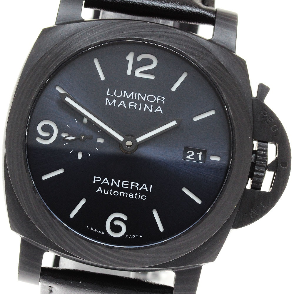パネライ PANERAI PAM01664 ルミノール マリーナ カーボテック スモールセコンド デイト 自動巻き メンズ 極美品 保証書付き_845806【中古】