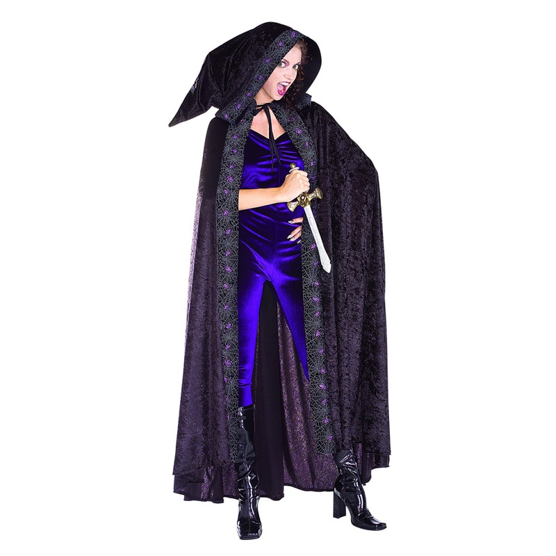 コスプレ 仮装 フルレングス・フードケープ 【 コスプレ 衣装 ハロウィン 仮装 コスチューム 魔女 ローブ マント ゴシックウィッチ レディース 女性用 余興 大人用 魔法使い パーティーグッズ 】