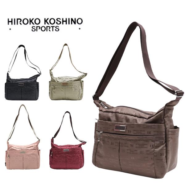 【レターパック配送】HIROKO KOSHINO SPORTS ヒロココシノ ショルダー 斜め掛け 肩掛け 横型 Lサイズ ショルダー HLD04 旅行 軽量 カジュアル 母の日