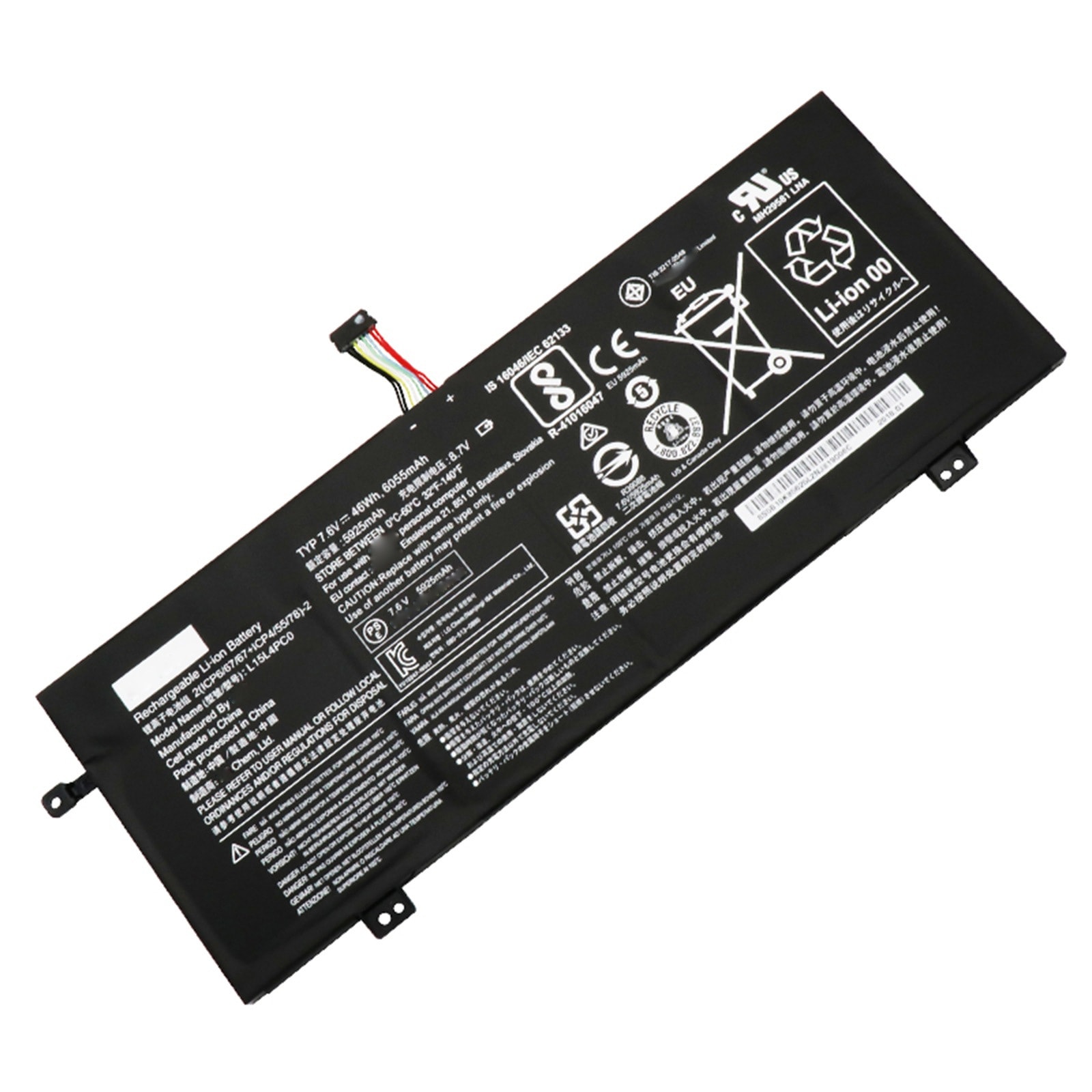 L15L4PC0 電池・Lenovo/ThinkPadノートパソコン互換 46Wh/6055mAh Air 13 PRO 710S-13IKB/ISK L15L4PC0 交換用のバッテリー dc909