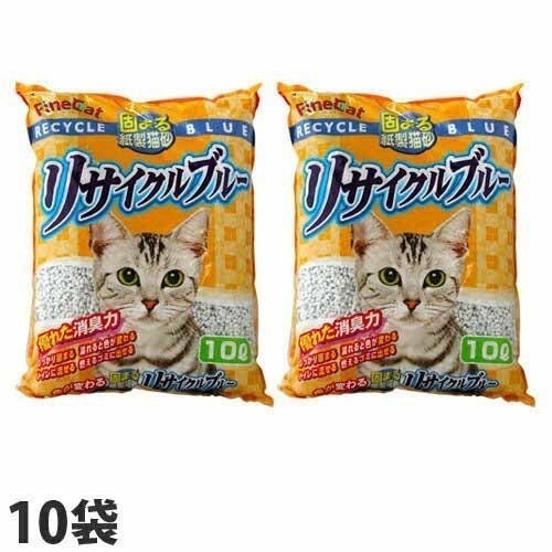 ファインキャット リサイクルブルー 10L×10袋猫砂