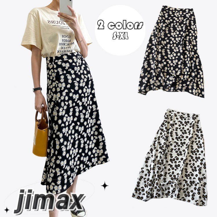 スカート レディース 春夏 ロングスカート 花柄 aライン マキシスカート シフォン チュールスカート フレアスカート ハイウエストスカート 韓国風 着痩せ 大人気 ホワイトデー