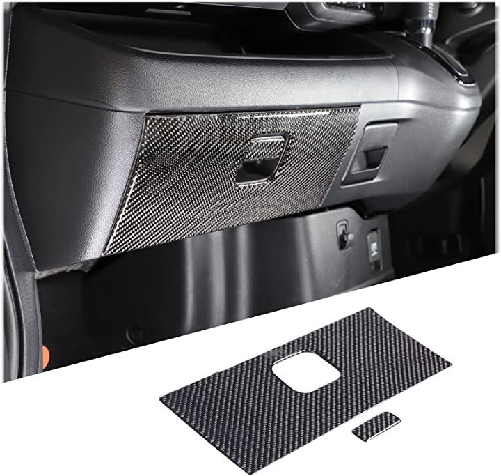 FOR Honda N-BOX 2017-2021年適用 ホンダN-BOX 2018 2019 2020 助手席側 グローブボックス スイッチステッカー( 黒-ケーボン繊維)