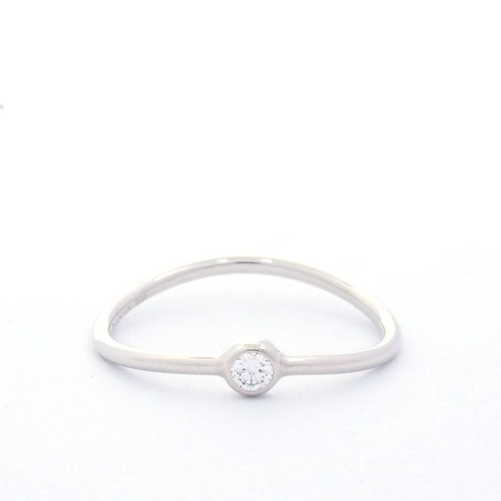 【新品仕上げ済み】【新品同様】ティファニー ウェーブ　シングルロウ　エルサペレッティ Pt950 ダイヤモンド 【指輪】