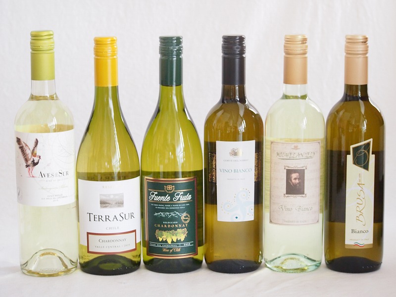 イタリアチリ白ワイン6本セット(コルテ デル ニッピオ ビアンコ ブルーサ ビアンコ フエンテフル 4,904円