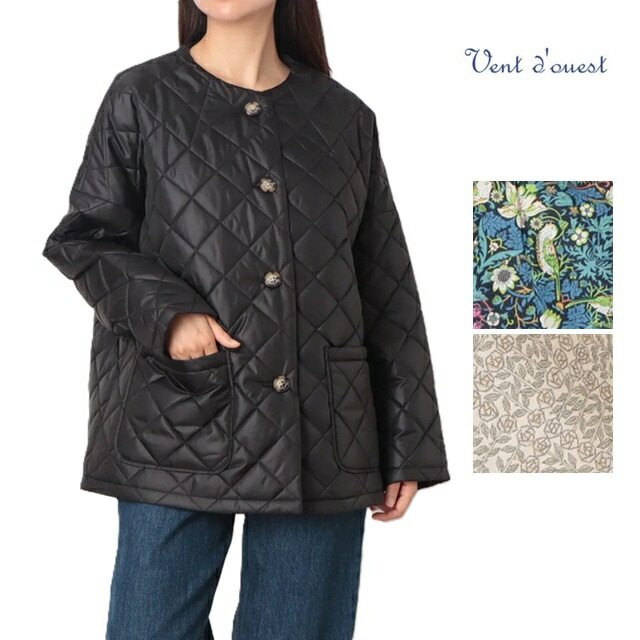 Vent d ouest ヴァンドウェス ルミノア Le Minor コート ジャケット ショート レディース 高密度ﾀﾌﾀ×LIBERTY リバティ 秋冬 25AW VE35501 長袖 中