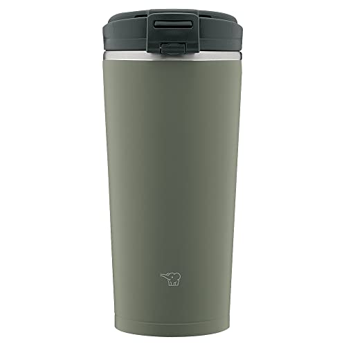 象印 水筒 300ml 【持ち運べるタンブラー】洗いやすい シームレスせん 洗う点数2点 保温・保冷 キャリータンブラー フォレストグレー SX-KA30-HM