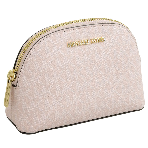 マイケルコース ポーチ 化粧ポーチ コスメポーチ レディース アウトレット コーティングキャンバス ピンク ジェットセットトラベル JET SET TRAVEL トラベルポーチ ミディアム シグネチャ