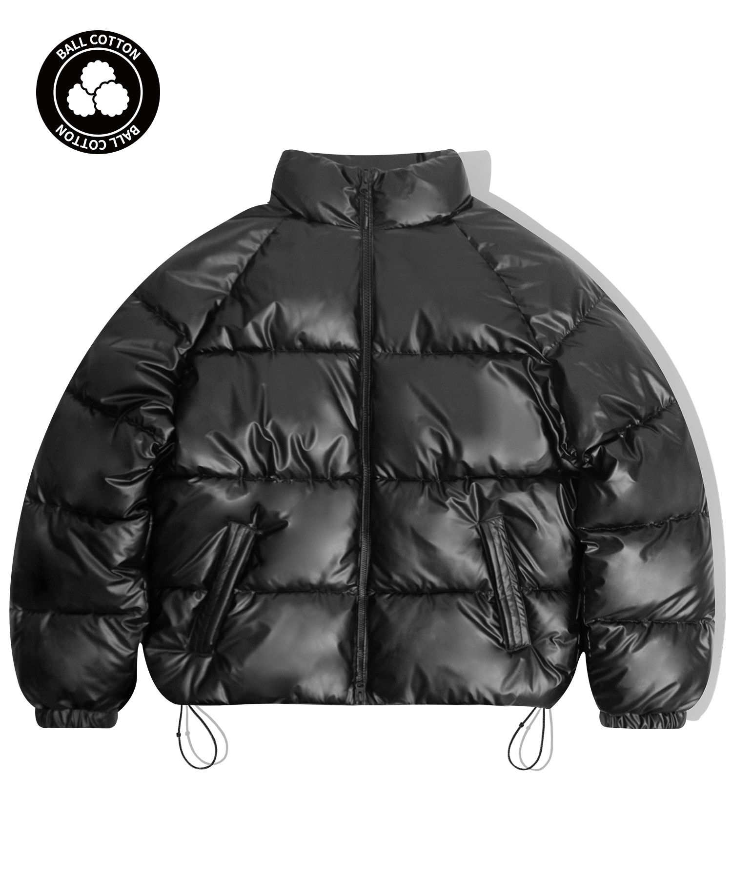 フィルミネイト光沢レザーパッド-ブラック