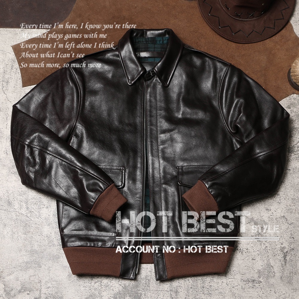 1.2mm カウハイド 硬め 復刻30s USAF TYPE A-2 フライトジャケット ギフト メンズ 革ジャン 植物鞣し 牛革