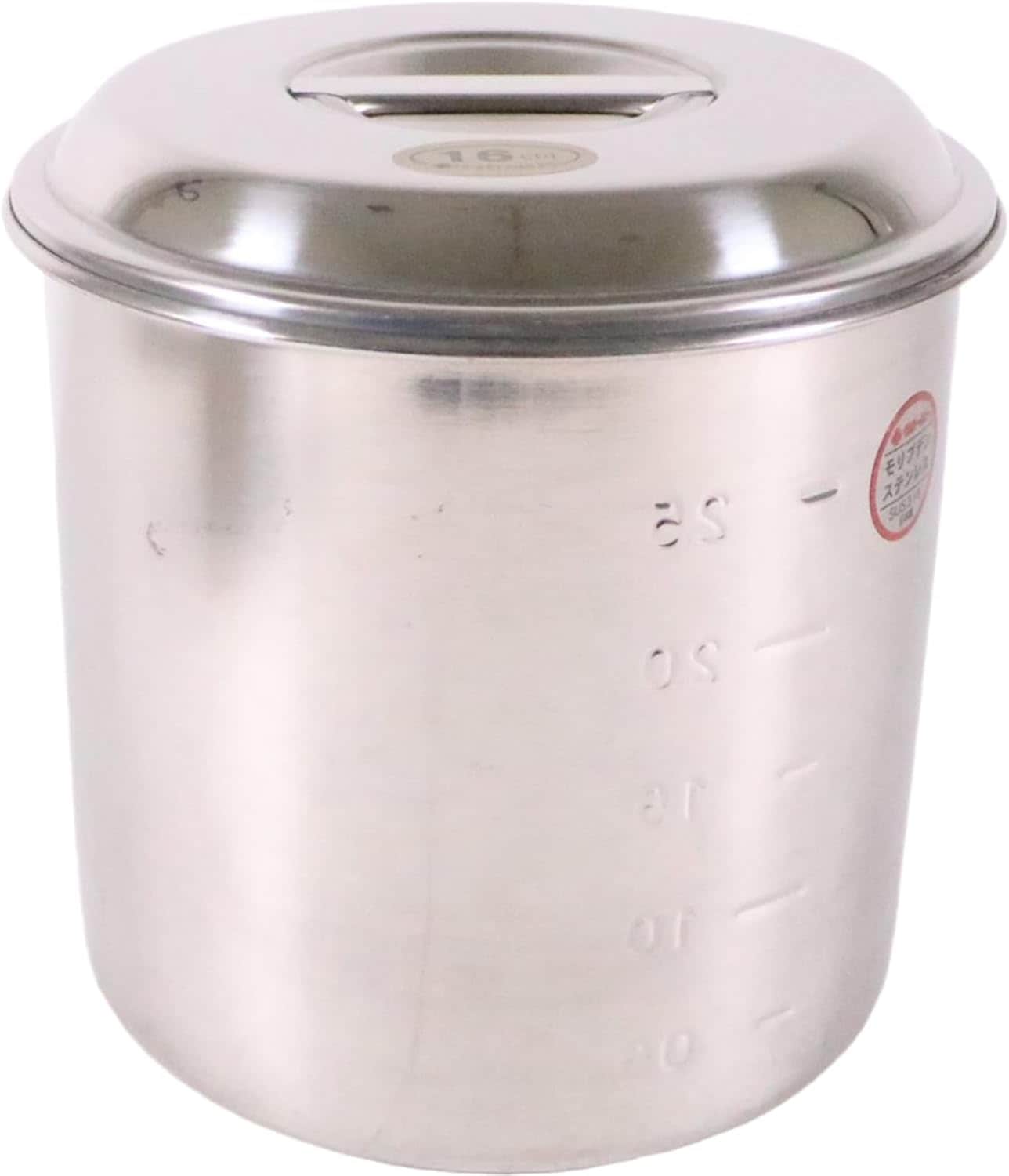 大屋製作所 クローバー キッチンポット サイズ cm 16 錆に強いステンレス製で衛生的 目盛が付いて便利 内径×深さ mm 160×160 容量 L 3.2 日本製 プロ用 業務用 AKT13016