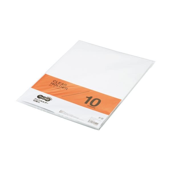 （まとめ） TANOSEE クリアホルダー A4 クリア 1パック（10枚） [x100セット]