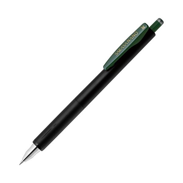 （まとめ） ゼブラジェルボールペン サラサナノ 0.38mm グリーンブラック JJX72-VGB-N 1セット（10本） (×3セット)