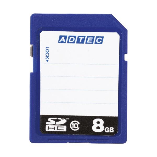 （まとめ） アドテック SDHCメモリカード 8GBClass10 インデックスタイプ AD-SDTH8G/10R 1枚 10セット