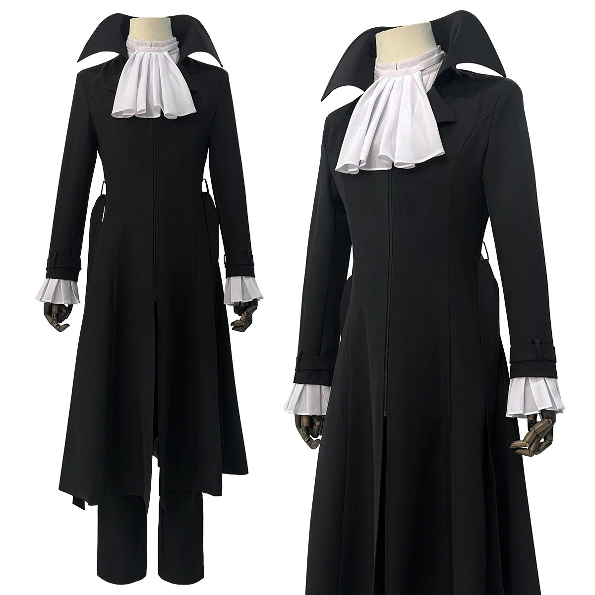 [2026 新作]HOLOUNCOSER 文豪ストレイドッッグス 芥川龍之介 コスプレ 衣装 ロングコート カジュアル 10周年 上下セット フルセット C服 仮装 ハロウィン アニメ