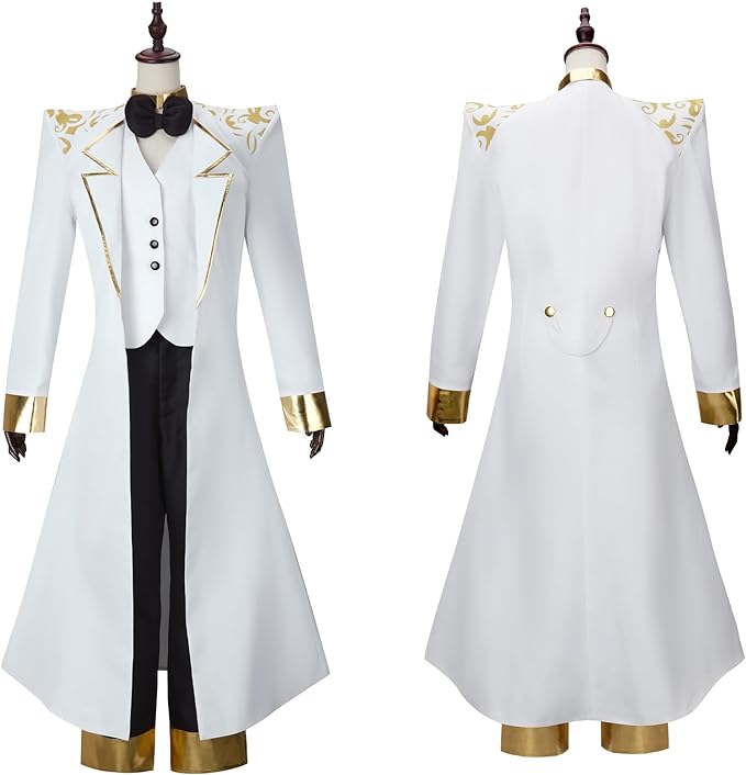 ミカル コスプレ ルシファー ハズビン ホテル コスプレ衣装 5点セット 天使 タキシード メンズ ハロウィーン仮装 天使 コスプレ服 悪魔 地獄のホテル ステージ服