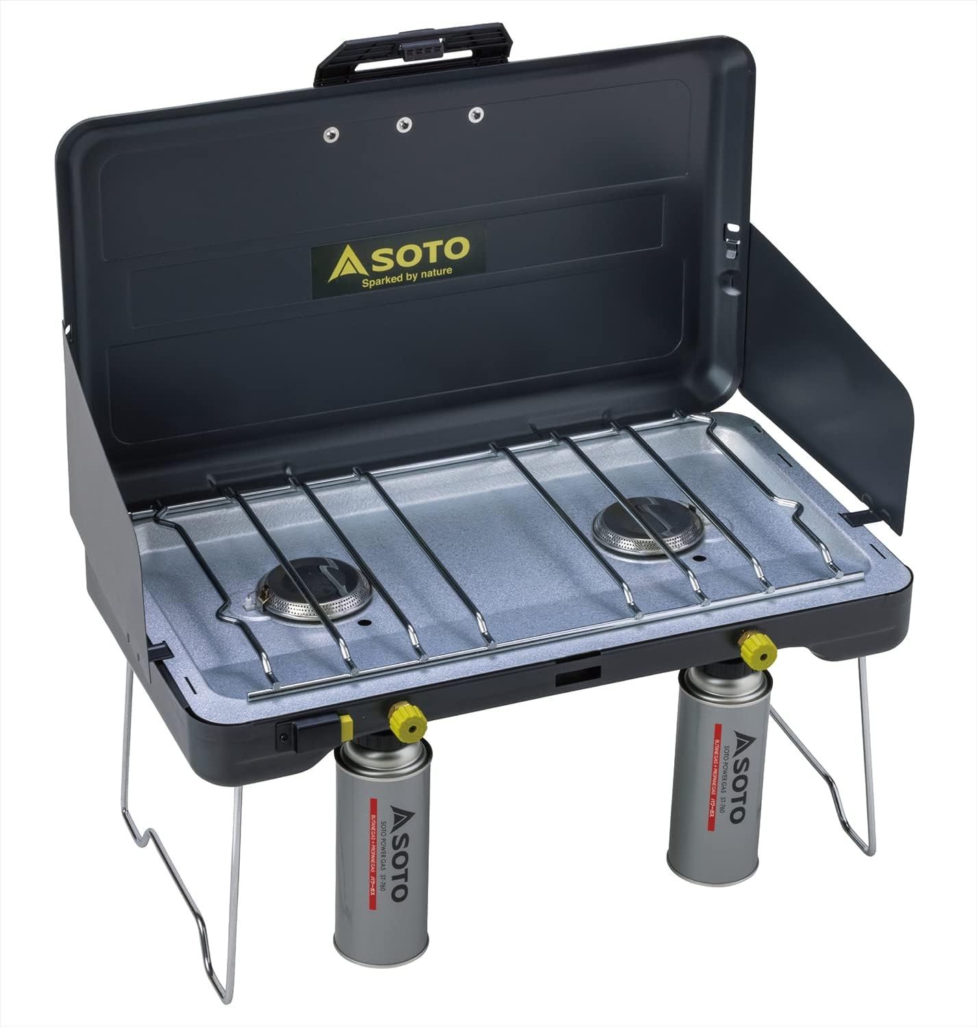 日本製 ツーバーナー コンパクト ストーブ CB缶 グループ キャンプ 2バーナー ST-527