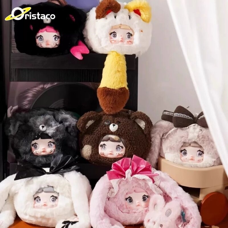 【3日出荷！公式正规品】Nommi 糯米児 かわいい収納ポーチシリーズ 雪解けうさぎ・アールグレイうさぎ・さくらパイうさぎ・ブラウニーくま・ロックくま・招き猫 海外限定 ぬいぐるみ収納ポーチ ブライン