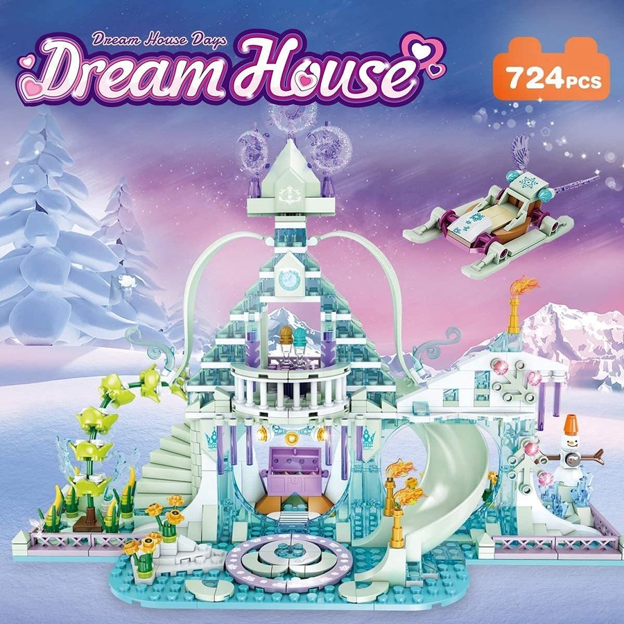 ビルディングブロック キャッスルセット 3タイプ ガールトイズ クリスタルド リームハウス レンガ建設プレイ キット子供用 クリスマス プレゼント
