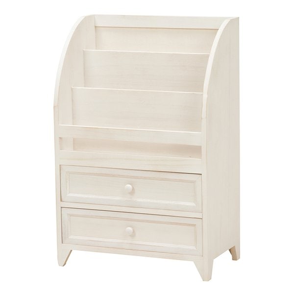 マガジンラック ブックシェルフ 幅48cm 本棚 オシャレ アンティークホワイト MCC-6188AW