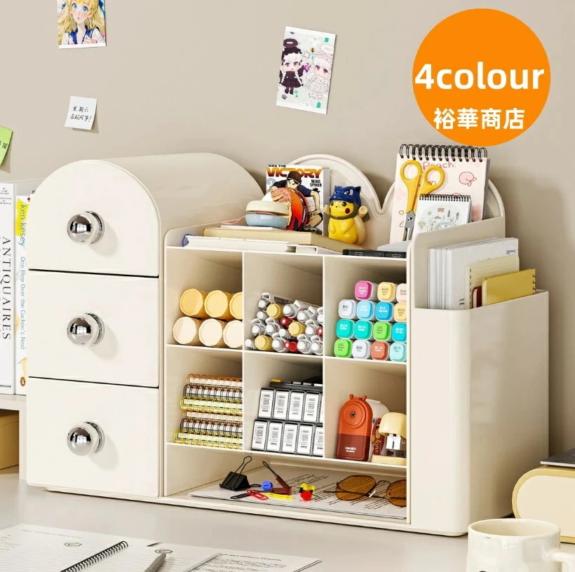 【新商品を厳選】【送 料 無 料】 引き出し 卓上収納ケースdiy 収納ボックス プラスチック A4A5対応 横 小物3段 滑り止め 大容量 文房具収納 書類ケース 化粧品 事務用品 文書 組み合わ