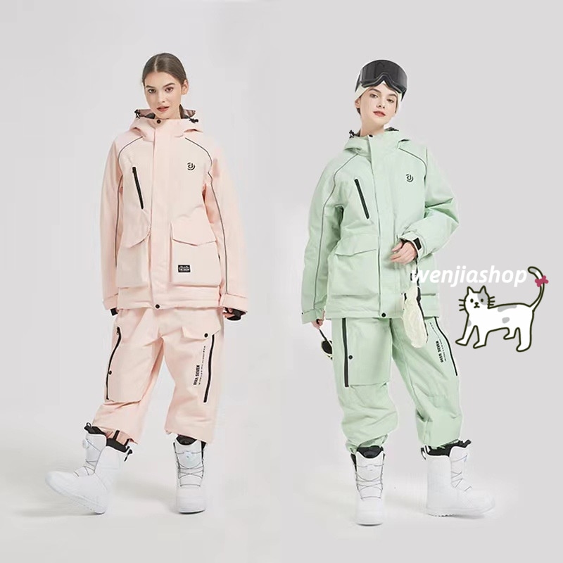 スノーボードウェア 2024 2025 上下セット メンズ レディース ゆったり アウター ジャケット パンツ ズボン セットアップ ウィンタースポーツ 韓国風 防水 スキーウェア スノボウェア 11,010円