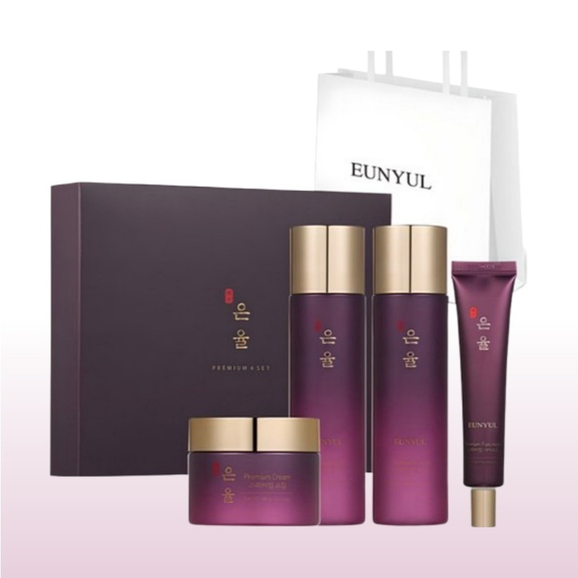 [4種 スキンケア ギフトセット 韓国人気] プレミアム 韓方 スキンケア セット (スキン200ml+クリーム60g+アイクリーム40g+ローション200ml) 紅参 ローヤルゼリー エキス配合